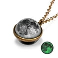 thumbnail image 2 of Odeerbi Solar System Rhinestone Necklace Nebula Galaxy Planet Pendant Double Side Luminous Universe Necklace Birthday Anniversary Jewelry Gift for Boyfriend Girlfriend, 2 of 4