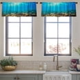 thumbnail image 3 of LALILO Kitchen Curtain Valance Blue Underwater Scene With Rod Pocket Window Curtain 52"x 18" Set of 2, 3 of 5