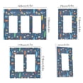 thumbnail image 2 of Yayeee Rocker Switch Wall Plate 1-Gang 4.6"x2.9" Home Decorative Outlet Cover, Blue Beach Pattern, 2 of 6