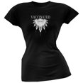 thumbnail image 1 of Proudly Vaccinated Black Juniors Soft T-Shirt, 1 of 1