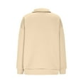 thumbnail image 4 of CheerKidz Womens Solid Color Sweatshirt Long Sleeve Pullover Blouse Casual LooseTunic Top for Daily Wear Fall Winter Fashion Comfortable Soft(Beige#1,L), 4 of 9