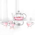 thumbnail image 3 of 6 pcs Tea Set 1pc Tea Pot with 4pcs Cups and 1pc Warmth Teaware Flowers Tea Sets Kungfu Teaware, 3 of 8