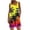 E028-Yellow, variant on Ailaofu Women's Casual Loose Fit Jumpsuit Shorts with Pockets Sleeveless Halter Neck Printed Jumpsuit Beach Shorts