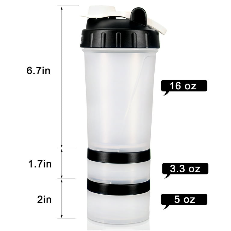 Protein Mixer Shaker Bottle With Twist And Lock Portable Pre