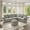 Gray, variant on LLappuil Modular Sectional Sofa, 7 Seat Modular Sectional Sofa with 1 Storage Ottoman, 25.6 Deep Seat Chenille Sofa Black
