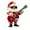 1, variant on Shoreew Santa Claus Christmas Ornament Cute Santa Plays Guitar/Sax/Trumpet Musical Instrument Acrylic Ornament for Christmas Tree Home Party Decor