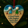 thumbnail image 2 of Miyuadkai Under 1 $, Sea Glass Pendant, Heart Shaped Acrylic Ornament "A Good Friend Is Like Seaglass" Themed Decor for Christmas Tree & Gifting, Sea Glass Pendant*1 Piece, 2 of 9