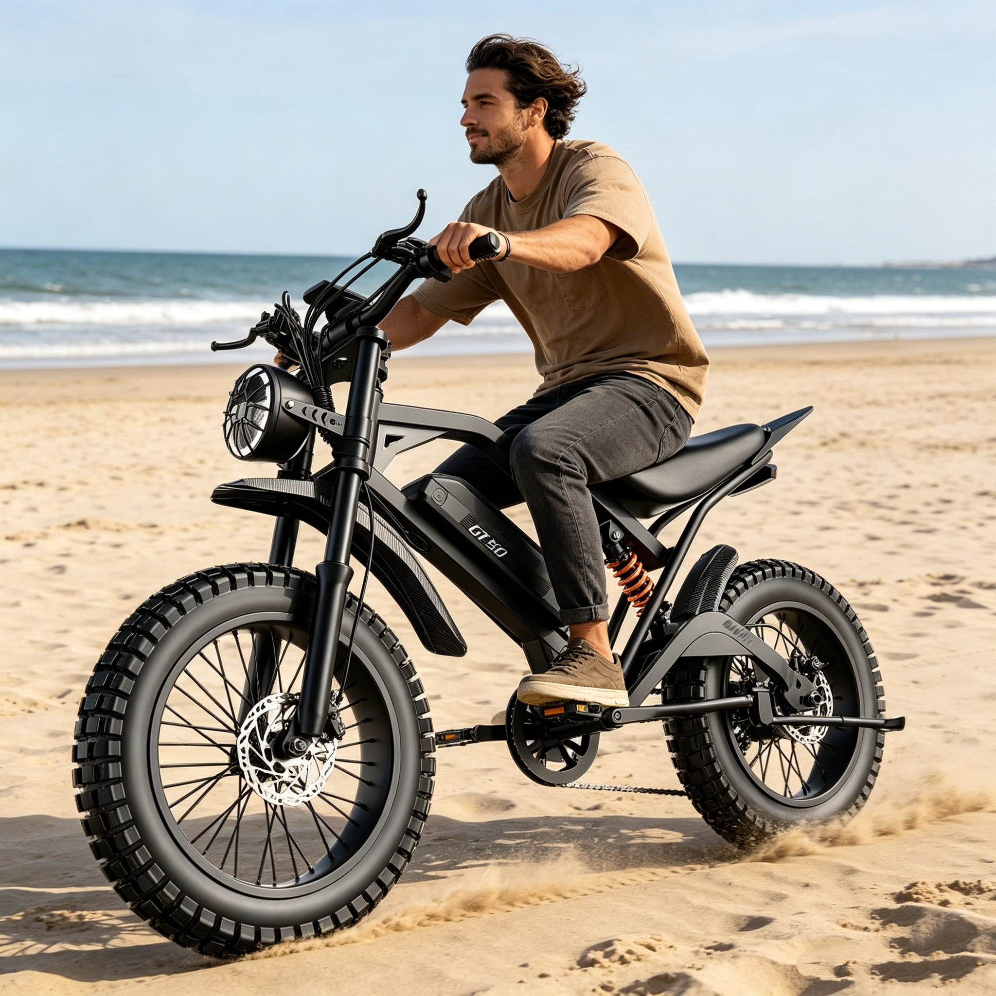 2500W Peak 750W Electric Bicycle 48V 25Ah, 20'' Fat Tire Mountain Ebike 37MPH 65Miles Range,7 Speeds, Removable Battery Adult Electric Bike UL2849