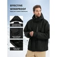 thumbnail image 5 of OutPro Mens Athletic Jackets Waterproof Outerwear Coats Windproof Ski Jacket Winter Parka Black, 5 of 9