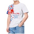 thumbnail image 4 of Gubotare Girls Blouses Boys American Flag Shirt 4th of July Shirt for Kids Boys USA Flag Shirt Toddler Boys Patriotic Shirt Baby Top T-Shirt 6T 7T,White 6-7 Years, 4 of 4