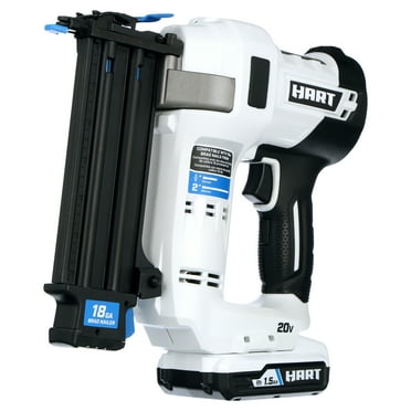 HART 20-Volt 2-inch 18-Gauge Battery-Powered Brad Nailer Kit, (1) 1.5Ah Lithium-Ion Battery