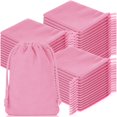 thumbnail image 1 of Funda de terciopelo con cordón Wesnoy 7x9 cm rosa 200 unidades, 1 of 6