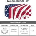 thumbnail image 4 of 4th of July Tablecloth 70 Inch Round Waterproof Rustic Patriotic Table Cloth Fabric Farmhouse American Flag Stripe Tablecloth Decorative for Picnic Party Holiday Home Indoor Outdoor, 4 of 6