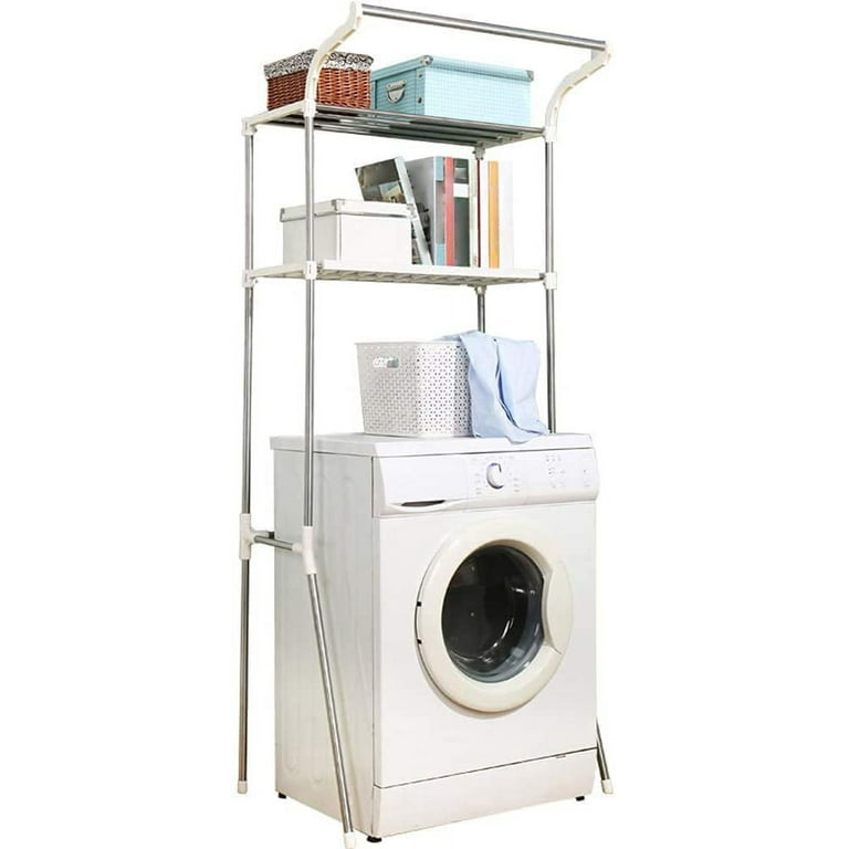 2 Tier Over The Washer Washing Machine Organizer Shelf Storage