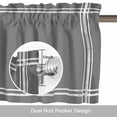 thumbnail image 6 of Pure Dark Grey Kitchen Curtain Valances for Windows Farmhouse Short Curtains, Simple Solid Color Rod Pocket Valance Curtain for Bedroom Cafe Living Room 42"x18", 6 of 8