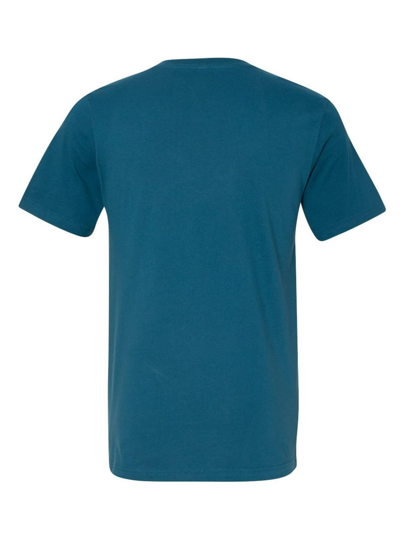 Unisex Jersey V-Neck T-Shirt, Short Sleeve, DEEP TEAL, Size L