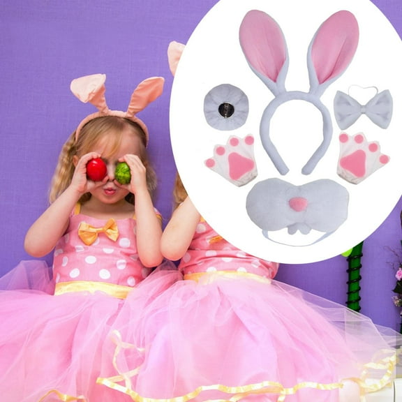 Conjunto de disfraz de conejo de Pascua, accesorios para sombreros de Cosplay para espectáculos de escenario, Halloween