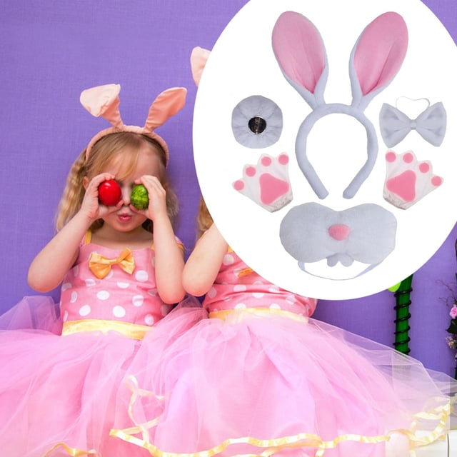 Conjunto de disfraz de conejo de Pascua, accesorios para sombreros de Cosplay para espectáculos de escenario, Halloween