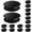 Black*10, variant on Curtain Magnets, Curtain Magnets Closure with Self-Adhesive Patch, Strong Magnetic Curtain Clips to Keep Curtain Closed for Indoor Outdoor, Shower, Bedroom, Office, 1.61x0.59"