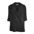 thumbnail image 1 of Saco George para Dama, Largo con Botones Negro Talla M, 1 of 4
