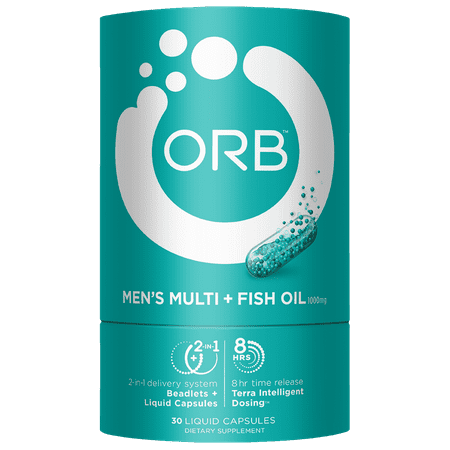Orb Men's Multivitamin Plus Fish Oil Liquid Capsules, 30