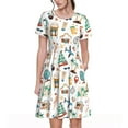 thumbnail image 1 of Vsdgher Robes Midi Maxi Décontractées pour Femmes Été 2025 Manches Courtes Légères Col Rond Robe de Plage, 1 of 6