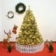 thumbnail image 2 of Costway Pino Carolina artificial de PVC preiluminado de 180 cm, conos flocados con bisagras y luces LED, 2 of 4