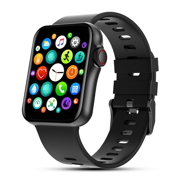 Reloj inteligente compatible con Bluetooth Rastreador de ejercicios Presión arterial Deportes Reloj inteligente Reloj de pulsera unisex Salud del sueño Pulsera Teléfonos Negro Inevent EL005178-01B