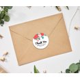 thumbnail image 2 of Darling Souvenir Personalized Bride Groom Names And Date Envelope Seals Round 45 Pcs Rose Floral Thank You Stickers-White, 2 of 4