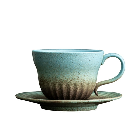 Bone China Coffee Cup, European Coffee Cup with Saucer, Vintage Porcelain Tea Cup with Saucer, for Cappuccino, Coffee, Tea, Office