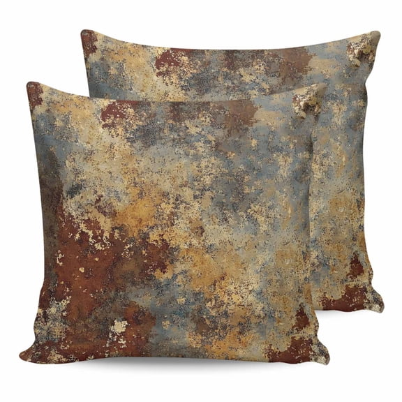 20x20 Pillow Covers Set of 2, Brown Gray Throw Pillow Covers Decorative Couch Cushion Case, Rustic Abstract Gradient Mottled Texture Microfiber Square Pillowcases for Bedroom Car Living Room