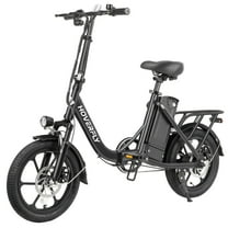 HOVERFLY 16" Folding Adults Electric Bikes, 500W/36V/15.5mph Folding City Ebike for Adult Men Women,Black,UL2849