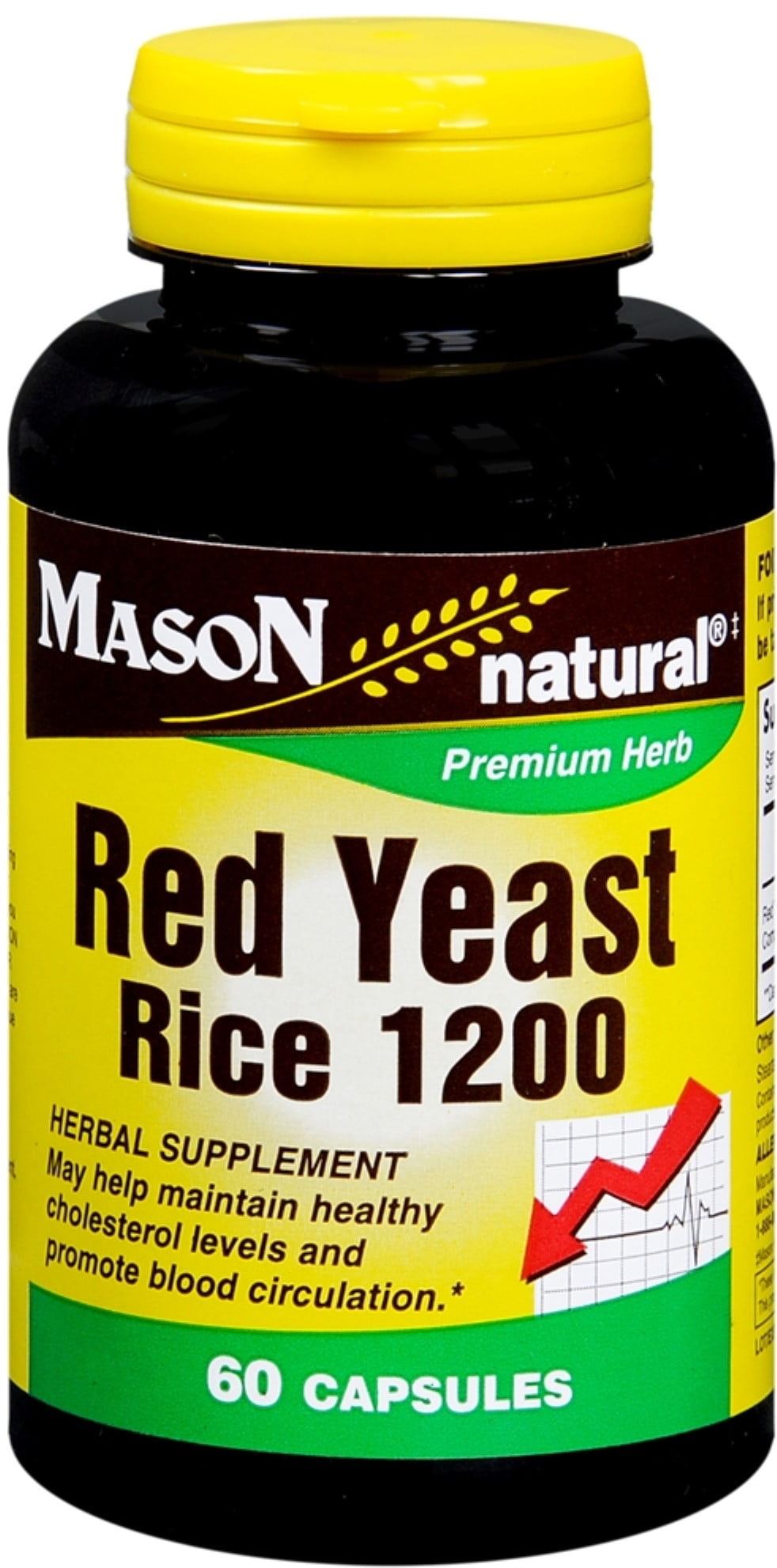 4 Pack Mason Natural Red Yeast Rice Capsules 60 Capsules Walmart