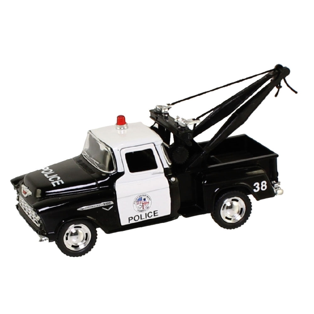 Police 1:32 Scale by Kinsmart 5 Inch 1955 Chevy Stepside Pick-Up Tow Truck 