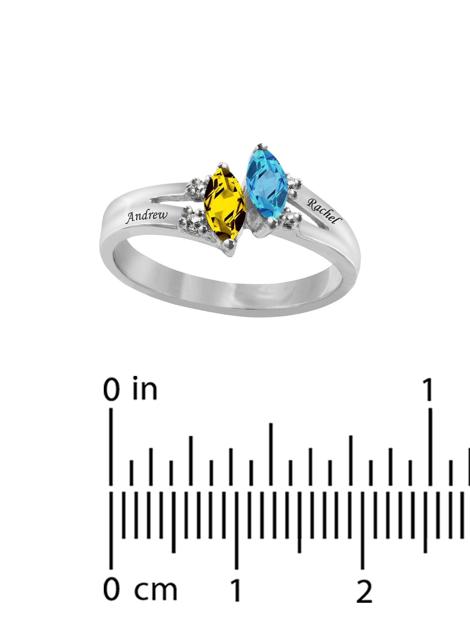 Personalized Family Ring with Up to Two Birthstones