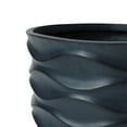 thumbnail image 6 of LuxenHome 17.4-Inch Round Waves MgO Planter, Black, 6 of 8