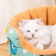 thumbnail image 3 of Cojín para cama para perros, sofá para dormir, cama para gatos, cama redonda para cachorros, cama cálida, cama suave y larga de felpa para perros pequeños, nido para gatos, 3 of 4