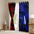 thumbnail image 3 of Erosebridal Red Blue Gamepad Curtains for Living Room, Gradient Geometric 30%-50% Blackout Curtains Set of 2 (38x45), Gaming Sports Curtains and Drapes (38x45), Window Curtains Bedroom Decor, 3 of 6