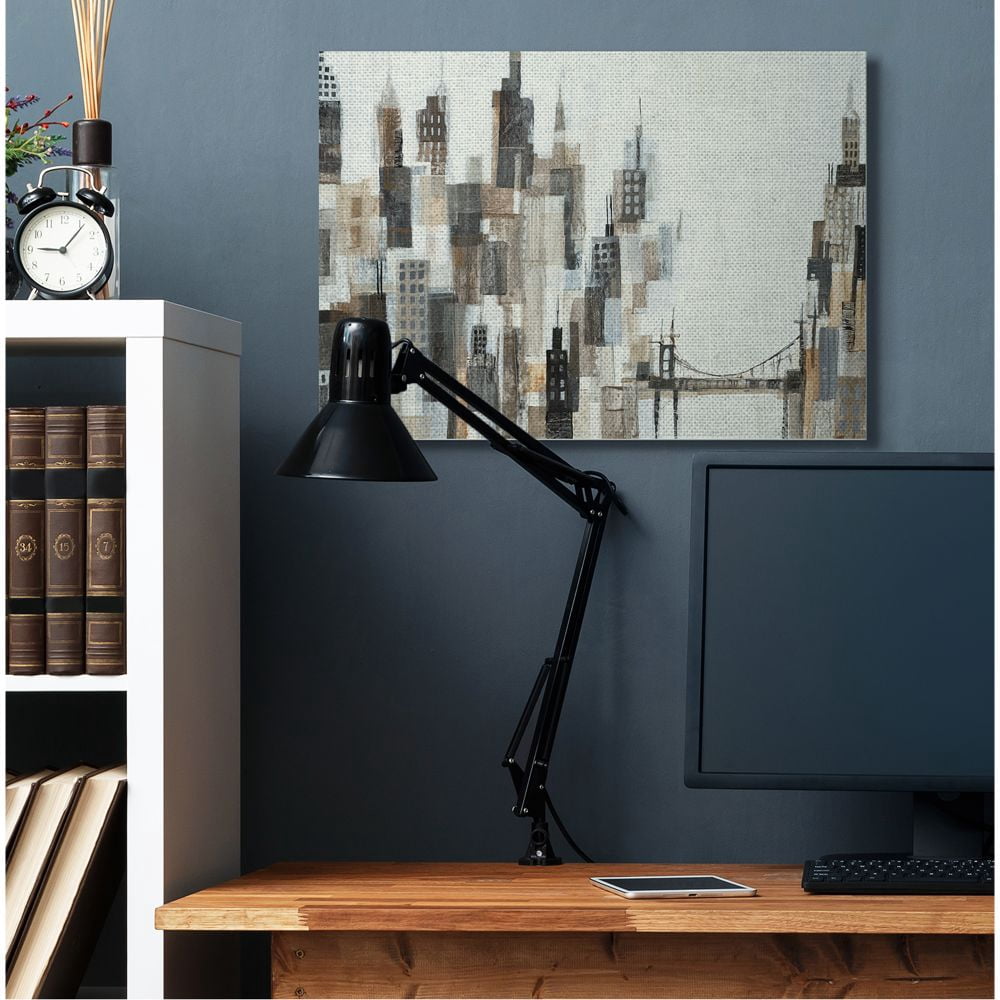 Stupell Industries Cityscape Abstract Squares Neutral Painting Canvas Wall Art by Third and Wall, 30" x 40"