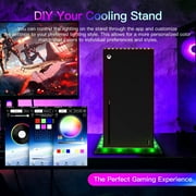 Cooling Stand for Xbox Series X/S with RGB Light,12 Colors 300 Effects,Console Accessories