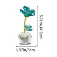 thumbnail image 5 of Lucky Clover Crystal Decoration Glass Good Luck Charm Desk Ornament Home Office Decor Gift for Friends Family Coworkers(Blue), 5 of 6