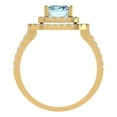 thumbnail image 4 of 2.62 ct Emerald Cut Natural Sky Blue Topaz with Simulated Diamond Halo Accents 14K Yellow Gold Womens Engagement Ring, 4 of 5