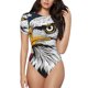 thumbnail image 1 of Balery American Bald Eagle Body de cuello redondo de manga corta para mujer Tops de manga corta Tops básicos-Large, 1 of 7