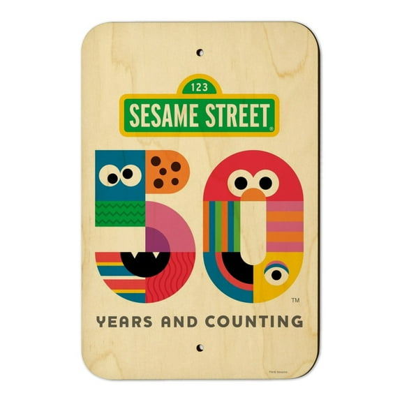 Sesame Street 50th Anniversary Logo Home Business Office Sign