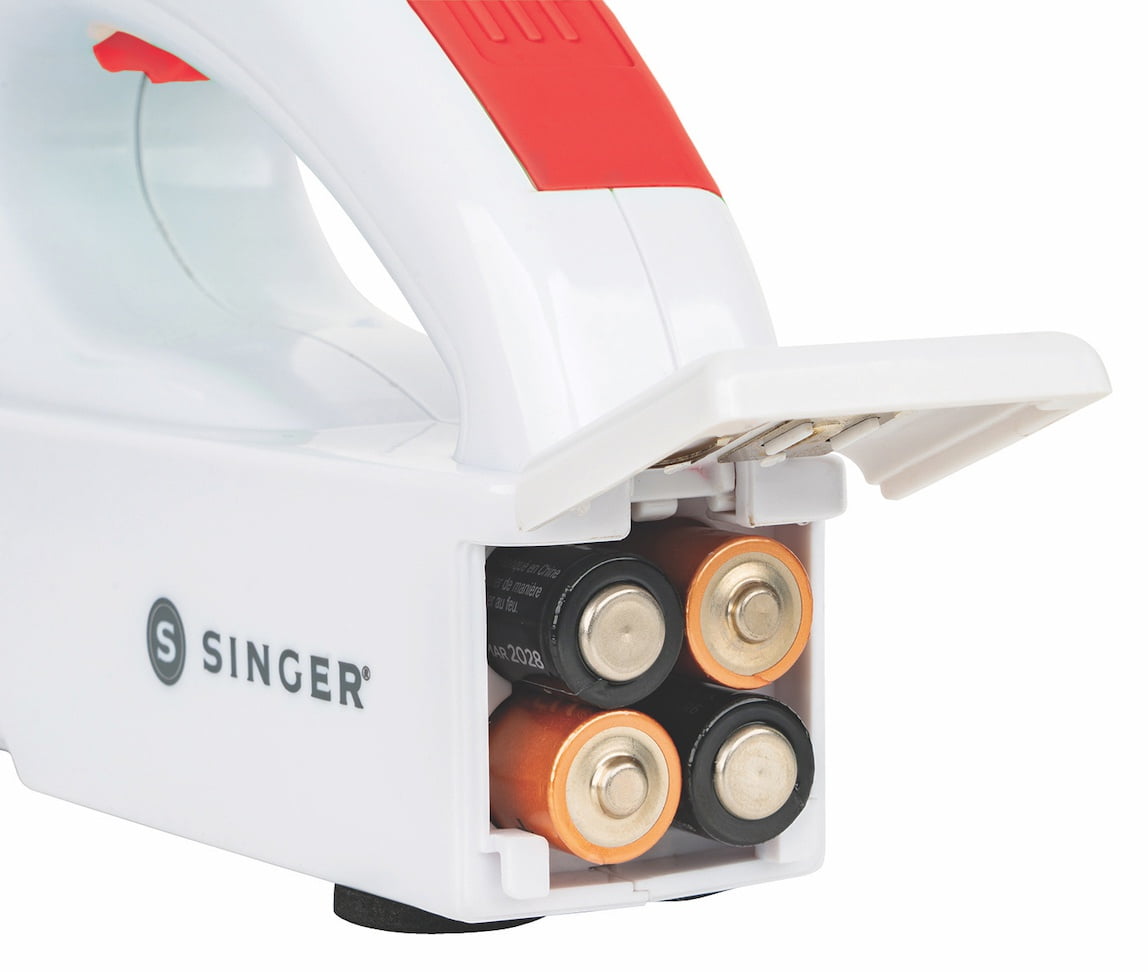 Singer Stitch Quick + (dos hilos) máquina reparadora de mano, color blanco  (01774)