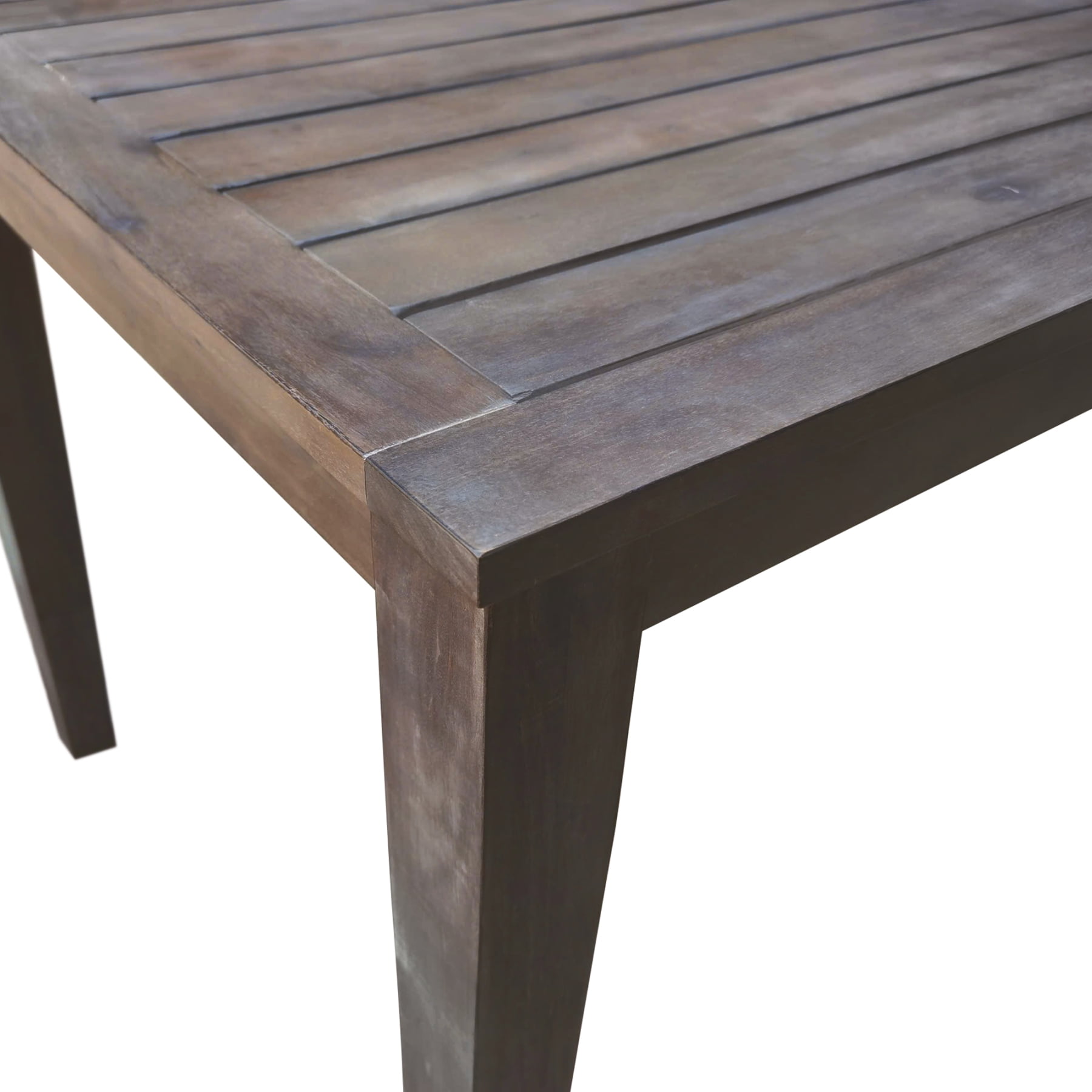 Harper & Bright Designs 7 Piece Acacia Wood Outdoor Dining Set for 6, Wood Table and Chairs with Soft Cushion for Patio Balcony and Backyard, Grey