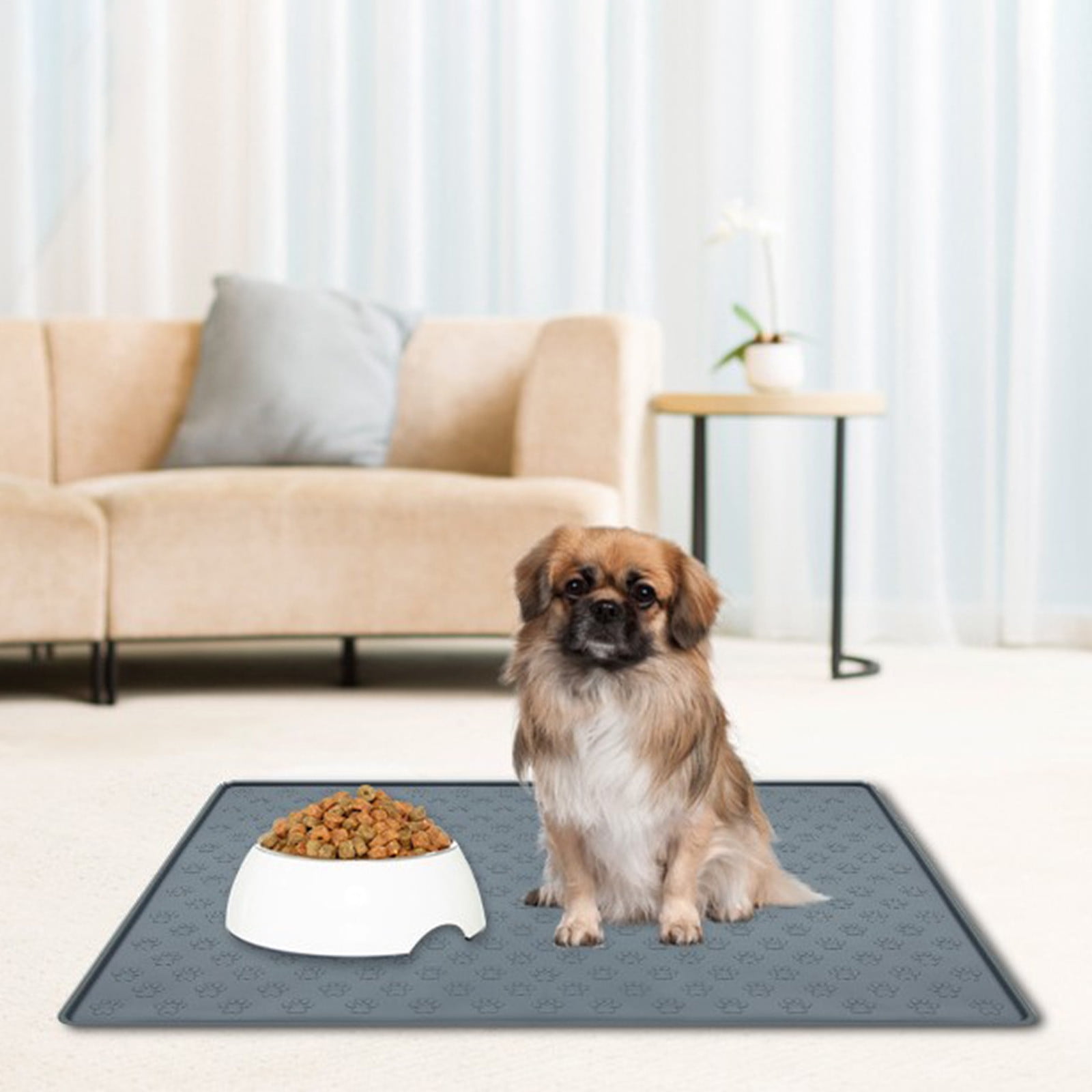 Dog food and water mat hot sale