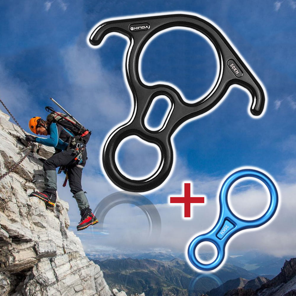 Details about   50KN Rock Tree Climbing Figure 8 Descender Rappelling   Belay Device Equip