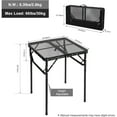 thumbnail image 5 of REDCAMP Portable Grill Table for Outside, Aluminum Square Folding Grill Stand Table for Outdoor Camping Picnic BBQ, 24"x24" Adjustable Height, Black, 5 of 9