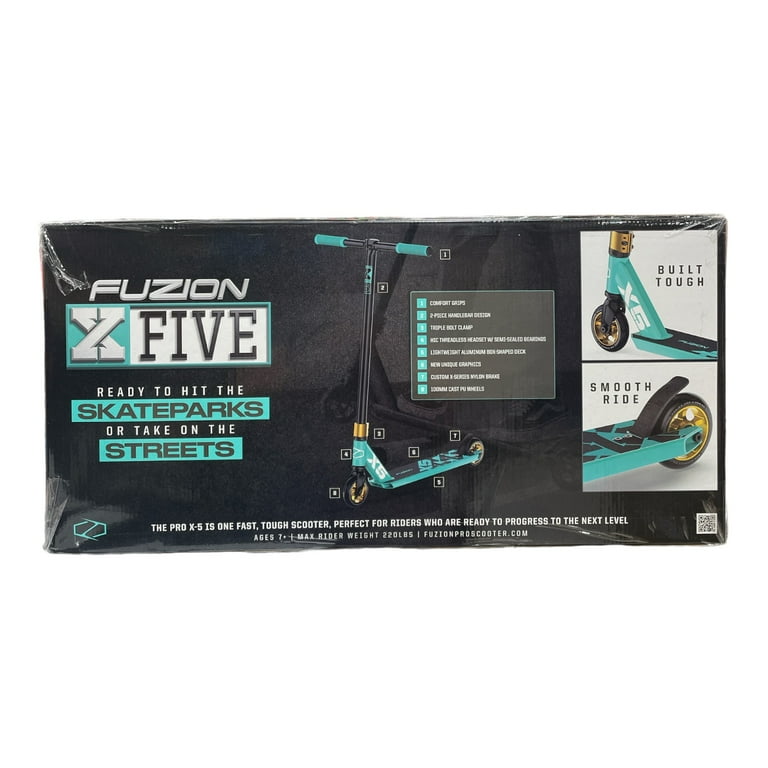 Fuzion X-5 Pro Freestyle Stunt Scooter With Durable Wheels